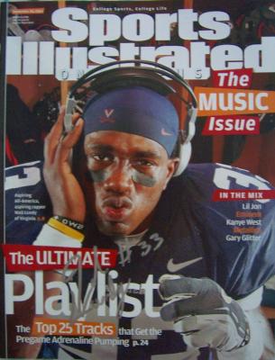 Wali Lundy autographed Virginia Sports Illustrated on Campus magazine