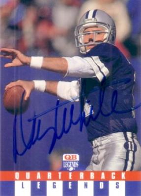 Danny White autographed Dallas Cowboys Quarterback Legends card
