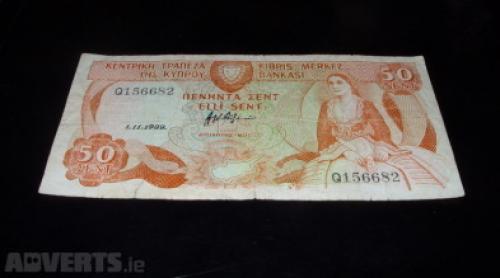 Cyprus 50 cent 1989