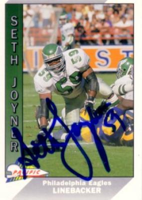 Seth Joyner autographed Philadelphia Eagles 1991 Pacific card