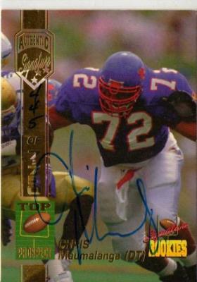 Chris Maumalanga Kansas certified autograph 1994 Signature Rookies card