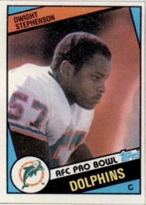 Dwight Stephenson Dolphins 1984 Topps Rookie Card #129 MINT