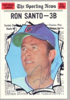 Ron Santo autographed Chicago Cubs 1970 Topps card