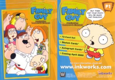 Family Guy 2005 Inkworks promo card P1