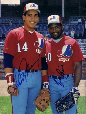 Andres Galarraga & Tim Raines autographed Expos Beckett Baseball photo
