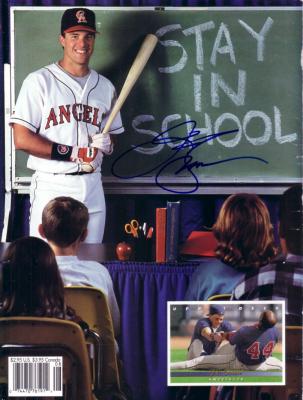 J.T. Snow autographed Angels Beckett magazine back cover photo