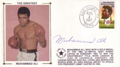Muhammad Ali autographed 1987 The Greatest cachet envelope