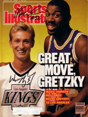 Wayne Gretzky & Magic Johnson autographed 1988 Sports Illustrated