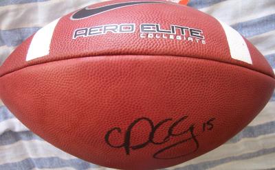Patrick Chung (Oregon) autographed Nike Aero Elite leather football