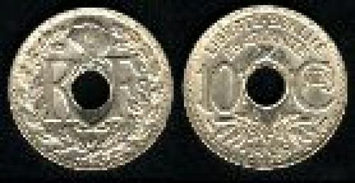 10 centimes; Year: 1938-1939; (km 889)