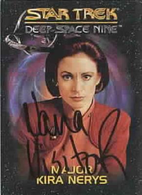 Nana Visitor autographed Star Trek Deep Space Nine Major Kira card