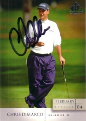 Chris DiMarco autographed 2004 SP Signature golf card
