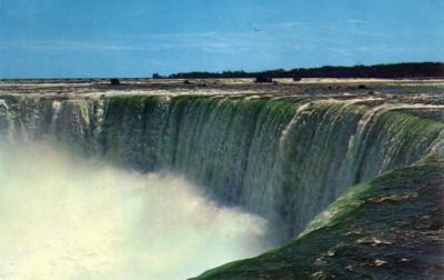 Niagara Horseshoe Falls 1960s color postcard