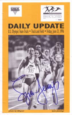 Lynn Jennings autographed 1996 Olympic Team Trials Update