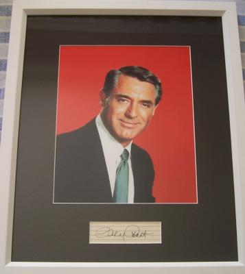 Cary Grant autograph matted & framed with vintage 8x10 photo