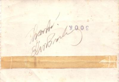 Elvis Presley autograph signed in 1957 with letter of authenticity