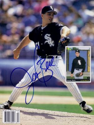 Jason Bere autographed White Sox Beckett back cover photo