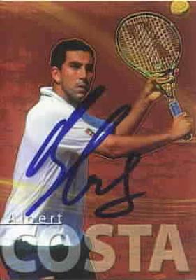 Albert Costa autographed 2000 ATP Tour tennis card
