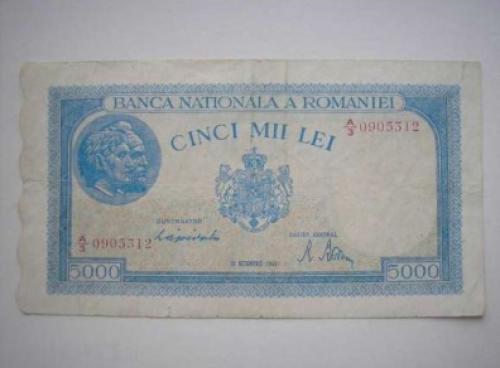 Banknote Romania 5000 Lei 1944/6