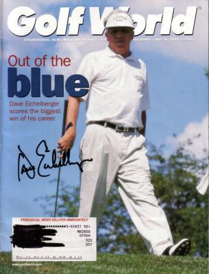 Dave Eichelberger autographed Golf World magazine