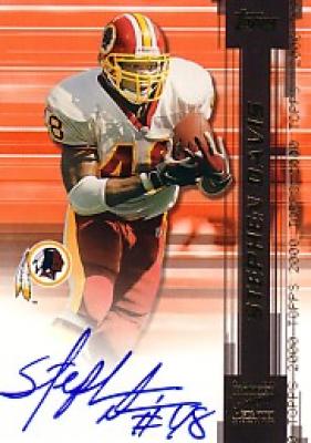 Stephen Davis certified autograph Washington Redskins card