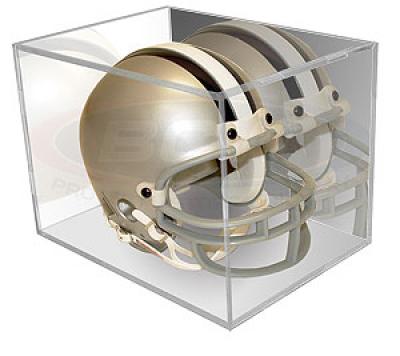 Mini helmet display case holder with mirrored back (BallQube)
