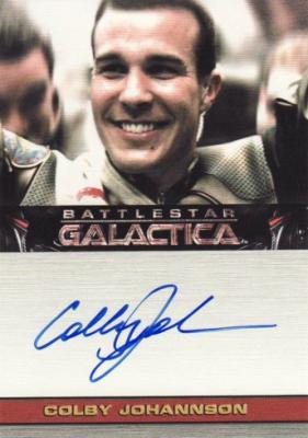 Colby Johansson Battlestar Galactica certified autograph card
