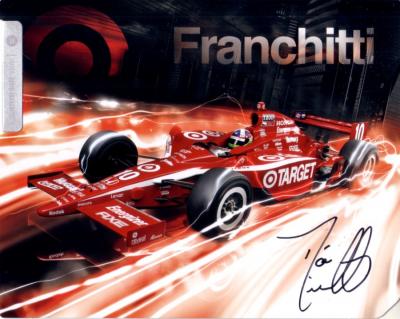 Dario Franchitti autographed 2011 IRL 7x9 photo card