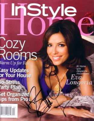 Eva Longoria autographed In Style Home magazine
