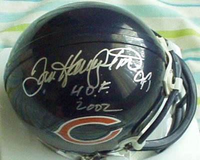 Dan Hampton autographed Chicago Bears mini helmet inscribed HOF 2002