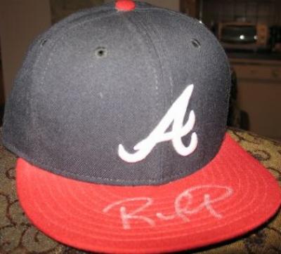 Rafael Furcal autographed Atlanta Braves game model cap