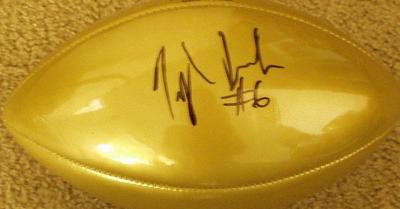 Taylor Jacobs (Florida Gators) autographed NFL full size replica gold football