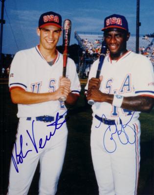 Robin Ventura & Ty Griffin autographed 1988 US Olympic Team 8x10 photo