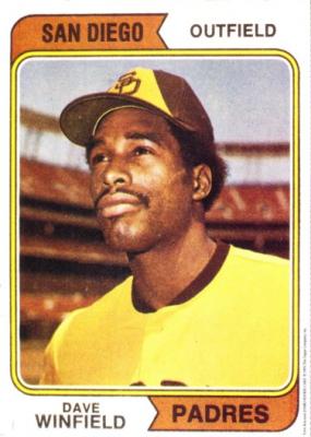 Dave Winfield 1993 Topps Magazine 1974 Rookie Card 5x7 jumbo reproduction
