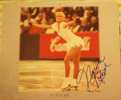 Nicole Bobek autographed 1997 U.S. Figure Skating Team 10x12 calendar page