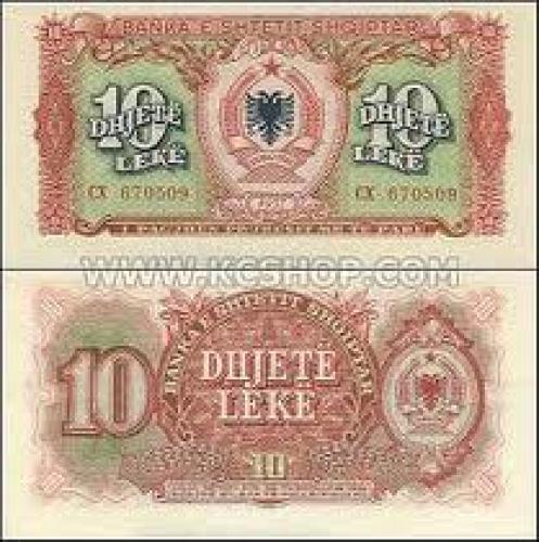 Banknotes; Dujete Leke 10; Albania banknotes