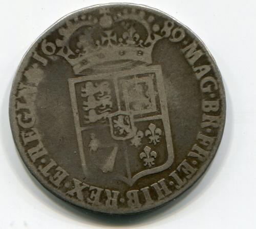 1689 WILLIAM AND MARY HALF CROWN