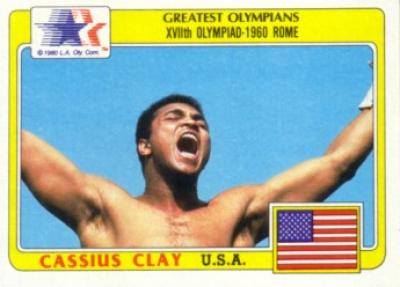 Cassius Clay (Muhammad Ali) 1983 Topps Greatest Olympians card