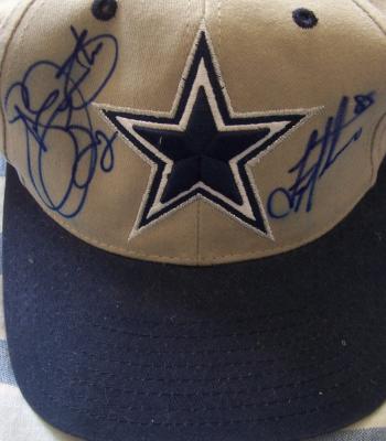 Troy Aikman & Emmitt Smith autographed Dallas Cowboys cap