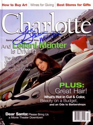 Leilani Munter autographed Charlotte magazine