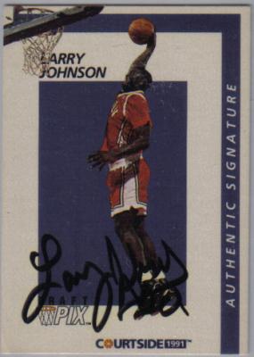 Larry Johnson UNLV certified autograph 1991 Courtside card