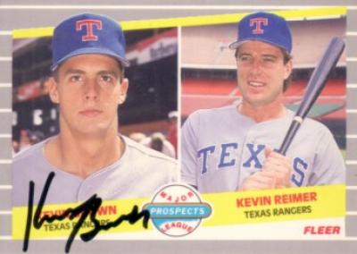 Kevin Brown autographed Texas Rangers 1989 Fleer card