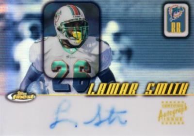 Lamar Smith certified autograph Miami Dolphins 2001 Topps card