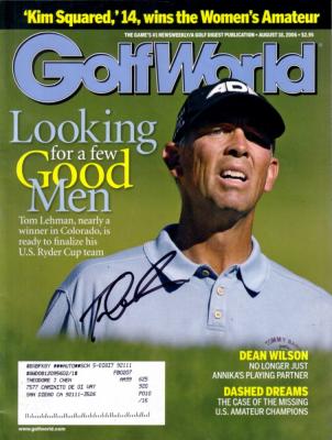 Tom Lehman autographed 2006 Golf World magazine