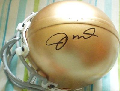 Joe Montana autographed Notre Dame mini helmet UDA