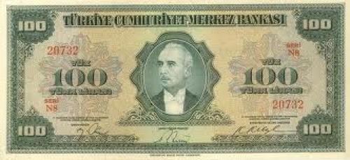 Banknotes; 100‑liras; Year: 1947