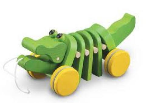 Dancing Alligator Pull Toy; Green