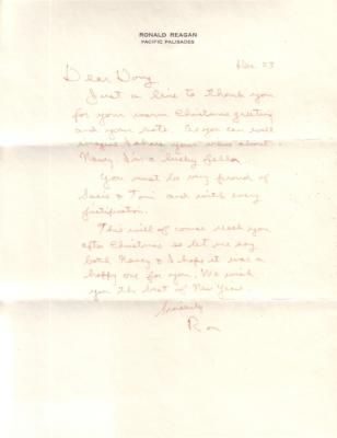 Ronald Reagan autographed handwritten 1979 personal letter with envelope
