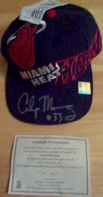Alonzo Mourning autographed Miami Heat cap or hat