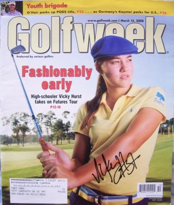 Vicky Hurst autographed 2008 Golf Week magazine